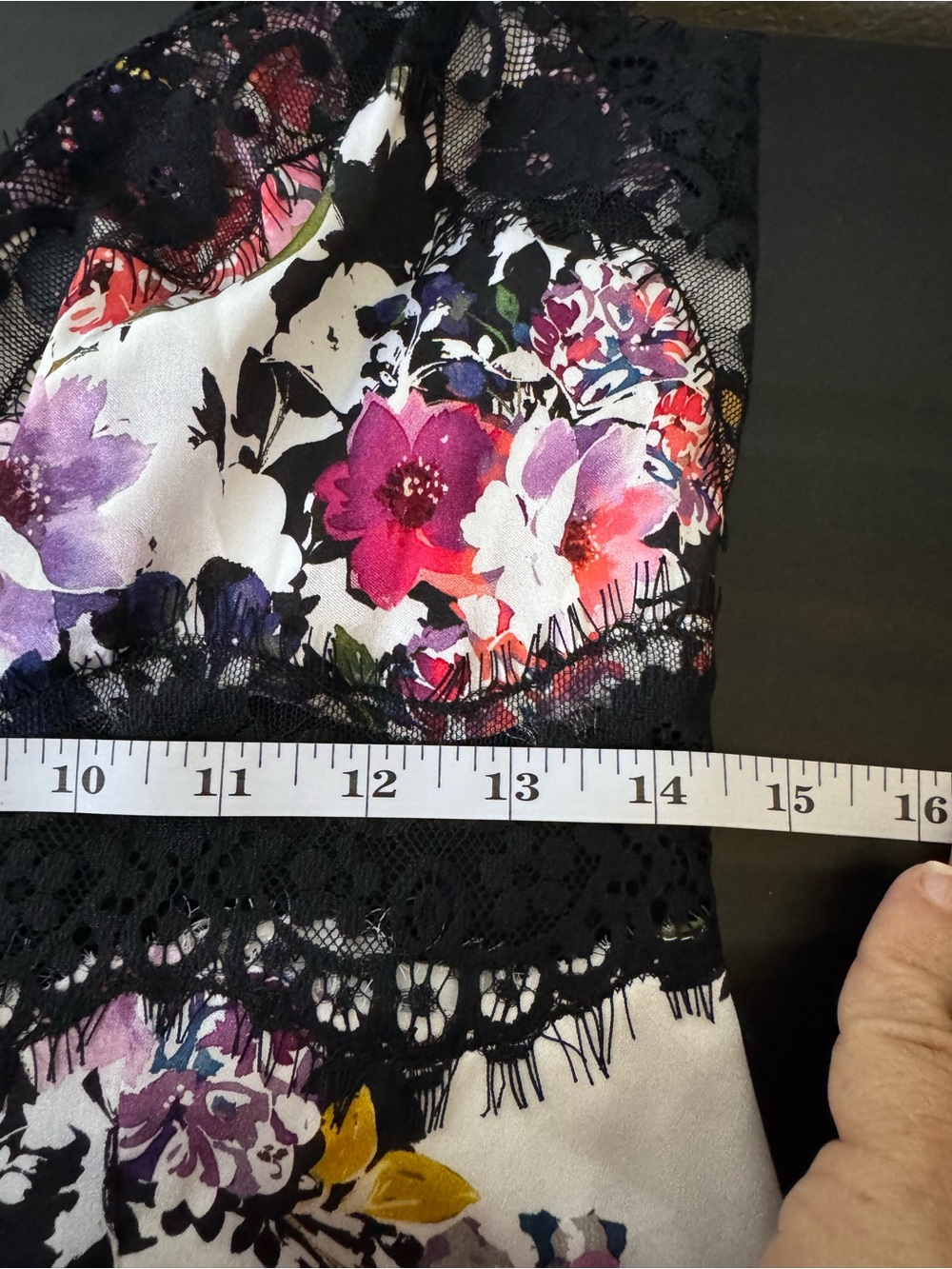 bebe Silk Floral Eyelash Lace Slip Dress Lingerie Style Sexy 8 Adjustable Straps - Picture 15 of 16